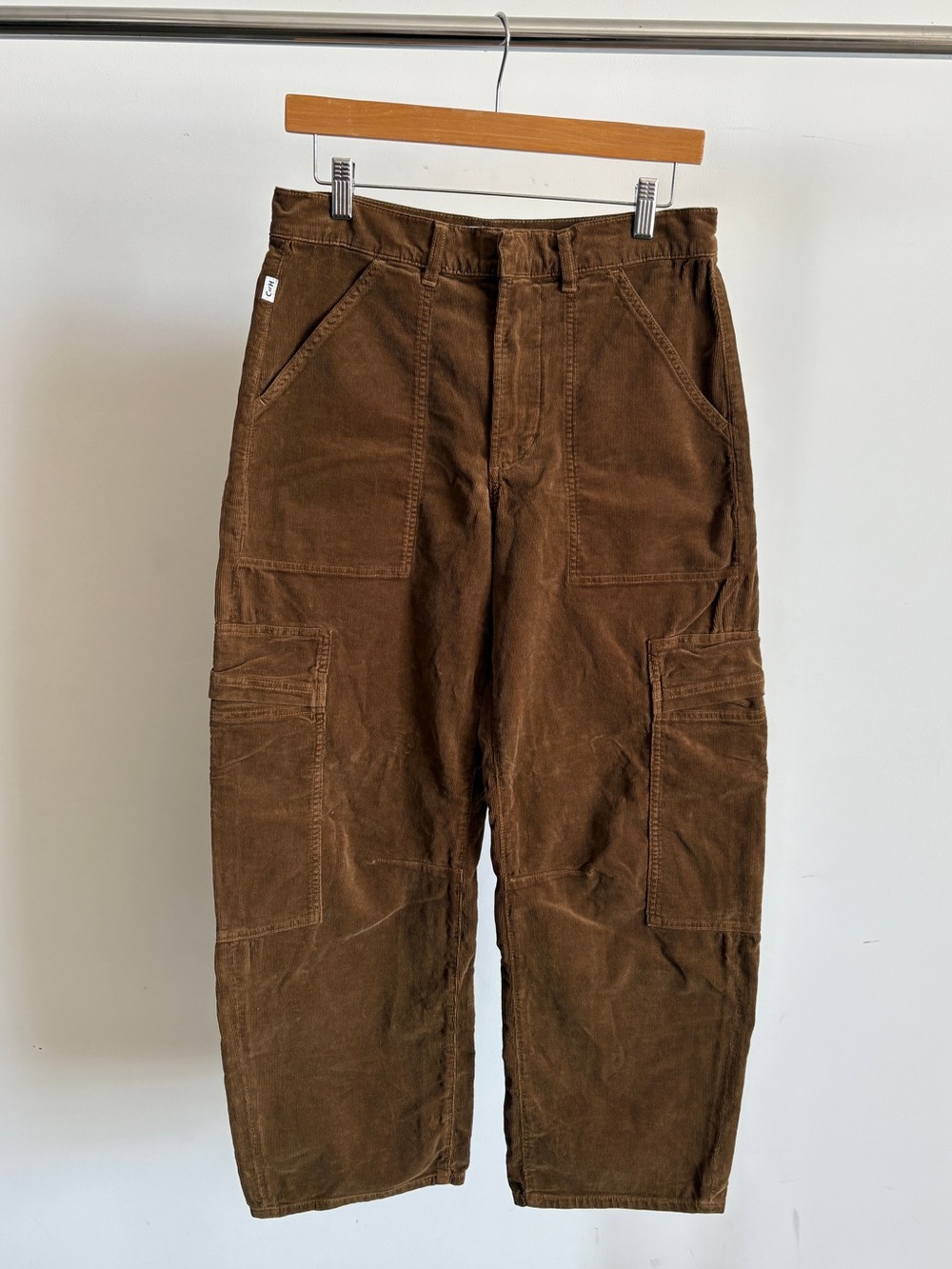 $268 NWOT Citizens Of Humanity “Marcelle” Cargo Pants in Brown Corduroy Sz 27 - Picture 3 of 13